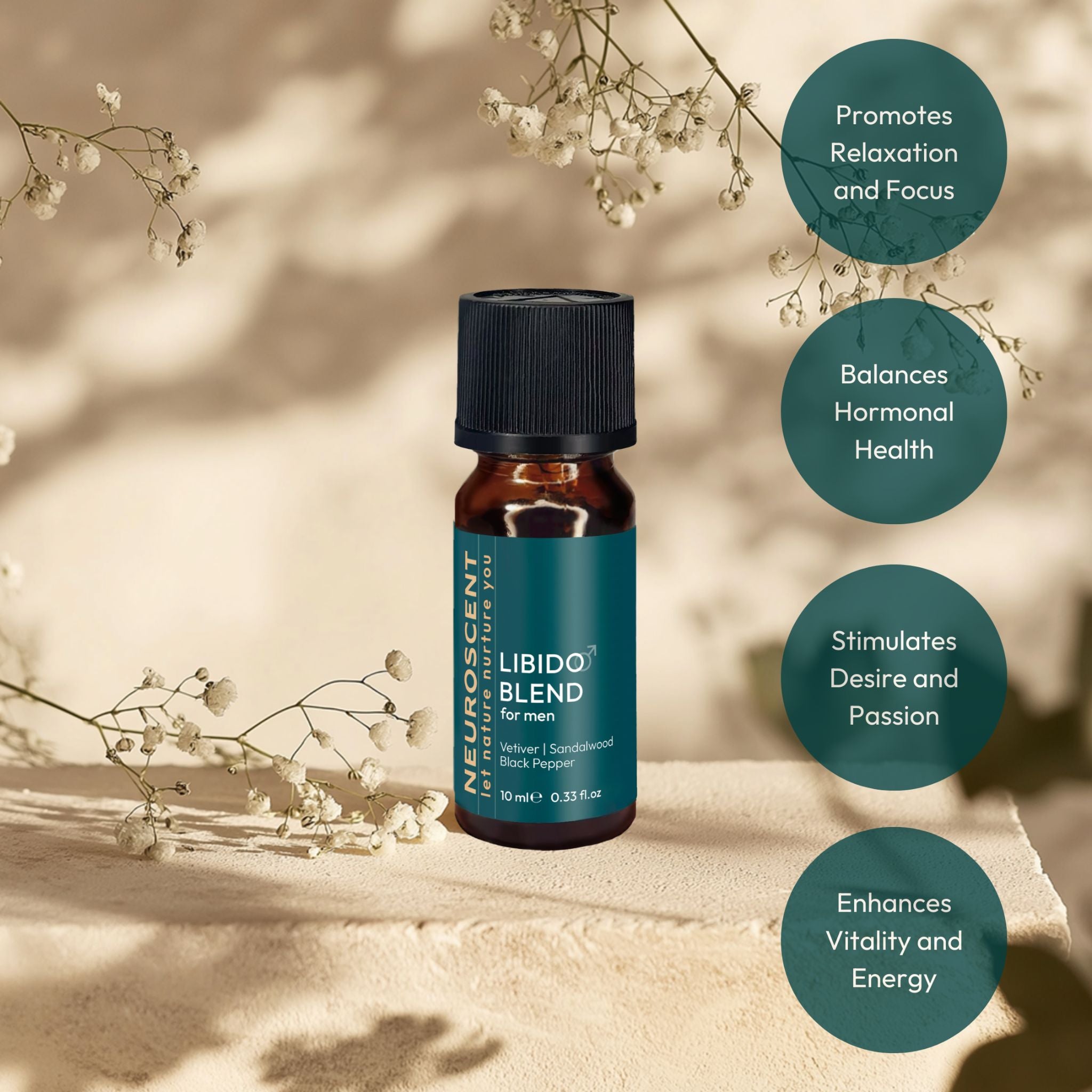 Libido Essential Oil Blend for Men 10ml - NeuroScent